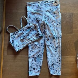 GAP Fit Floral Print Activewear Set pockets Medium